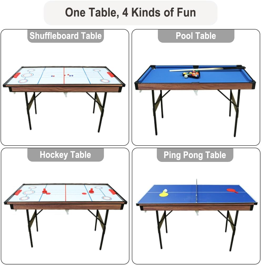 55" Billiard Table Multi Combo Game Table for Home,Game Room