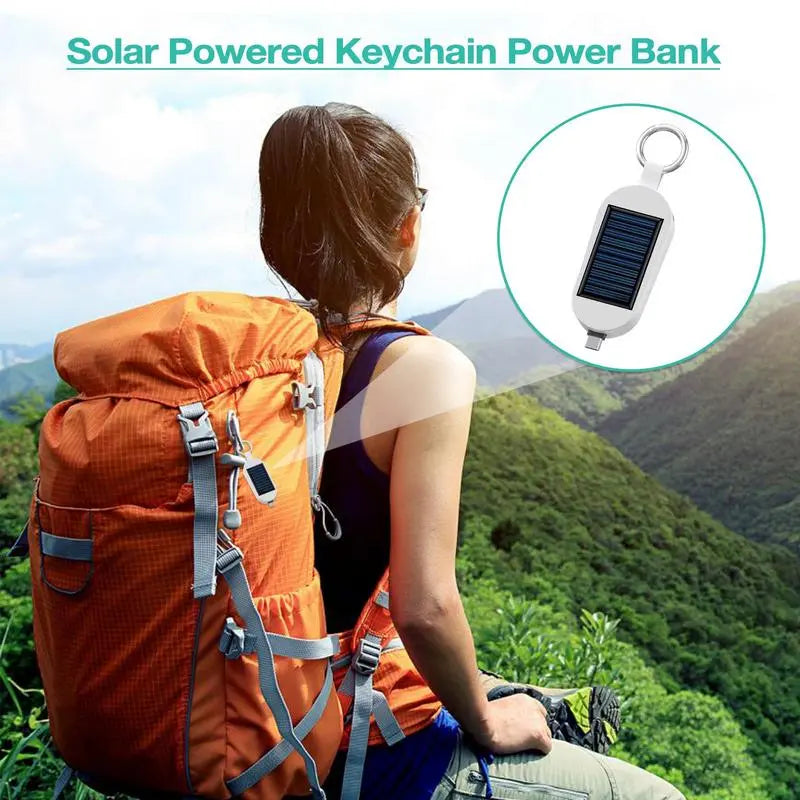 3000Mah Portable Solar Power Bank for Iphone Iwatch, Wireless Mini Charger Emergency Power for Camping Outdoor
