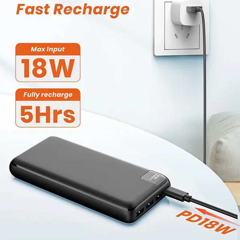 Hiluckey Portable Charger Power Bank 27000Mah 22.5W Fast Charging Phone Charger USB-C PD QC 3.0 Battery Pack with 4 Outputs for Iphone Samsung Tablet