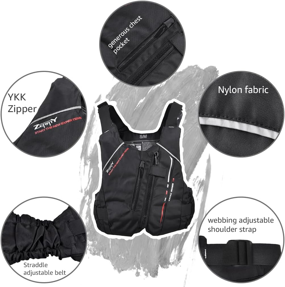 Adult Swim Vest Buoyancy Jacket Men Women Snorkel Vest PFD for Swimming, Snorkeling, Kayaking, Paddle Boating and Other Low Impact Water Sports