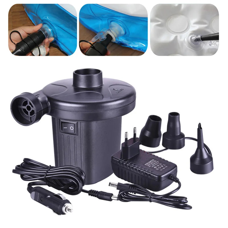 Portable Electric Air Pump for Swimming Ring Inflatables Air Mattress Raft Bed Boat Toy B88